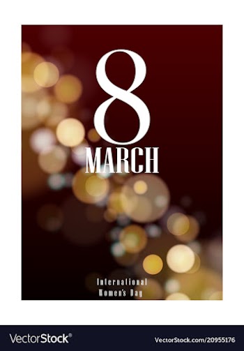 March 8 international women day paper cutout vector image