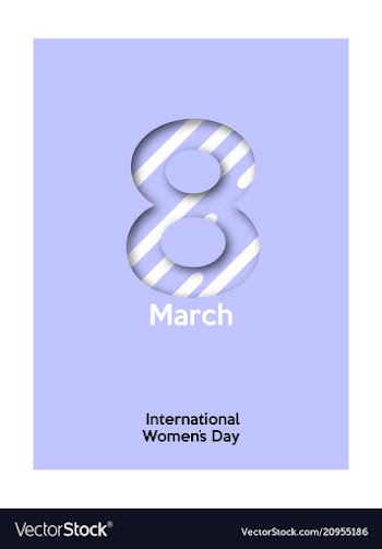 March 8 international women day paper cutout vector image