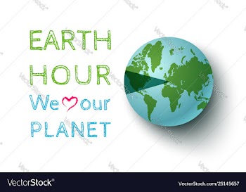  					March earth hour day vector&nbsp;image														