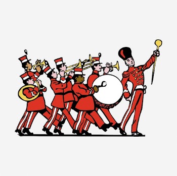 Marching band clipart, vintage illustration | Free Vector - rawpixel