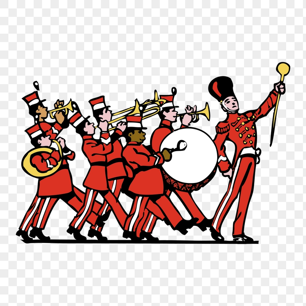 Marching band png sticker, vintage | Free PNG - rawpixel