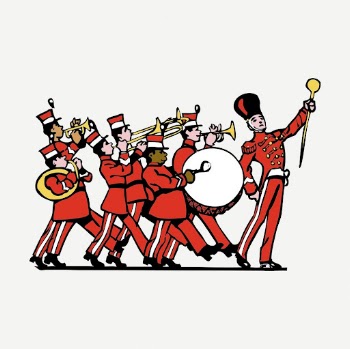Marching band sticker, vintage illustration | Free PSD - rawpixel