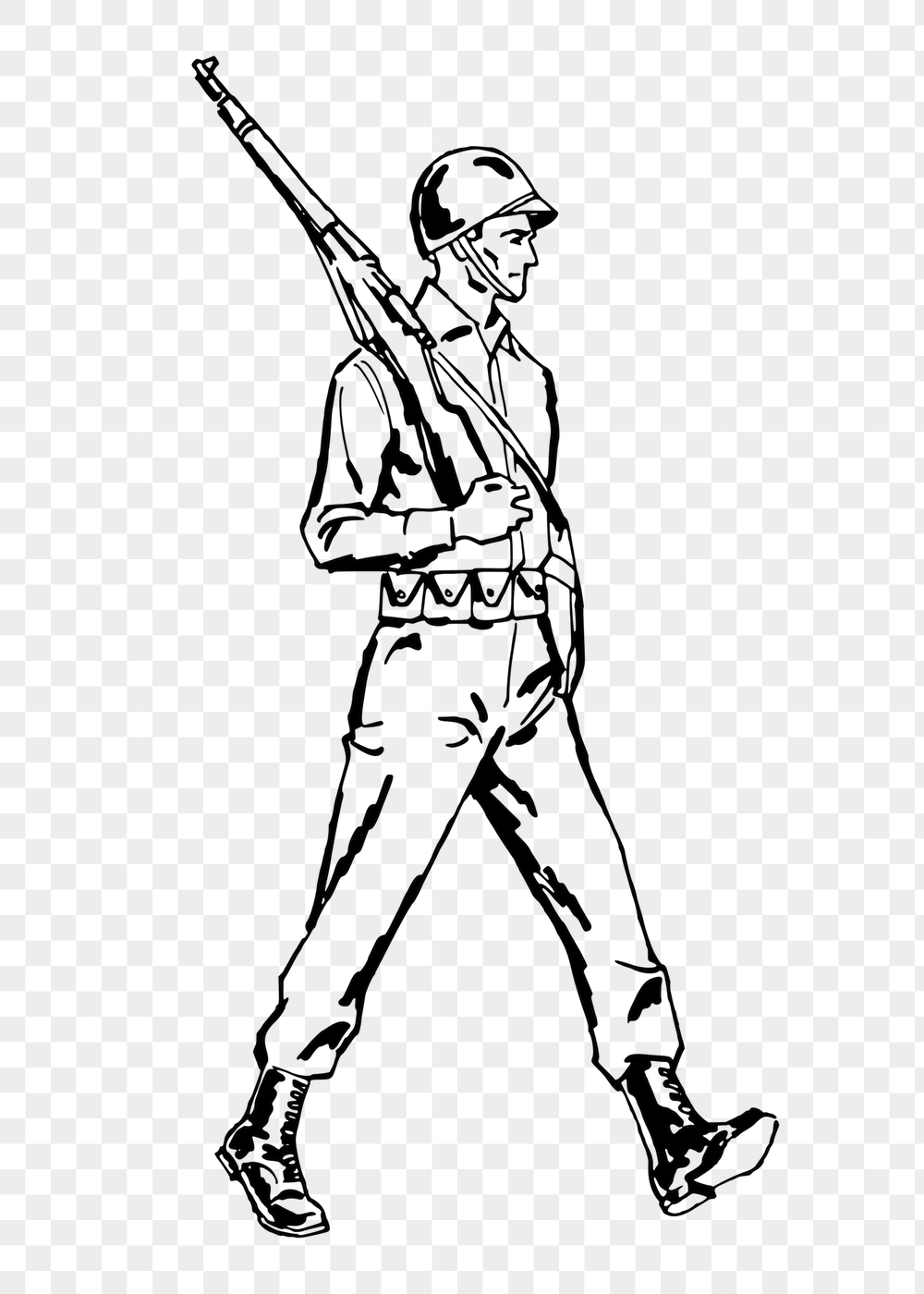 Marching soldier png sticker, job | Free PNG - rawpixel