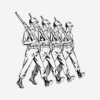 Marching soldiers drawing, vintage job | Free Photo - rawpixel