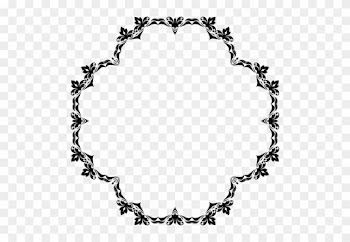 Marco De Flores Ornamental - Mistletoe Black And White Border