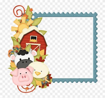 Marco Primaveral - Farm Animal Border Clipart