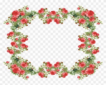 Marcos Cuadrados Para Fotos - Vintage Flower Border Png