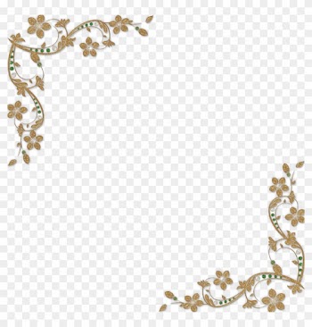 Marcos Dorados Para Fotos - Floral Corner Frame Png