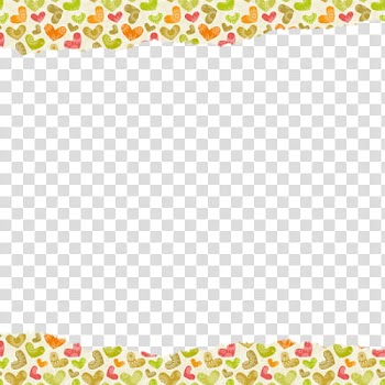 Marcos tipo papel, green, red, and yellow heart frame decor transparent background PNG clipart