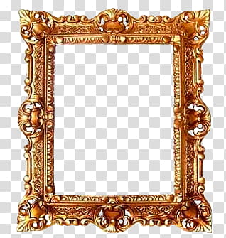 Marcos Vintage, brass-colored frame transparent background PNG clipart