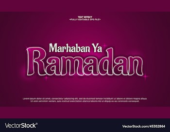 marhaban ramadan 3d text effect