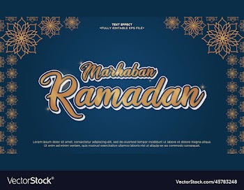 marhaban ramadan 3d text effect