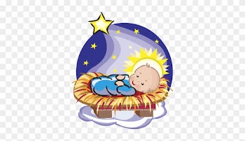 Maria Og Jesus, Englebesøg Og Motiver Fra Julenat - Baby Jesus In A Manger Clipart
