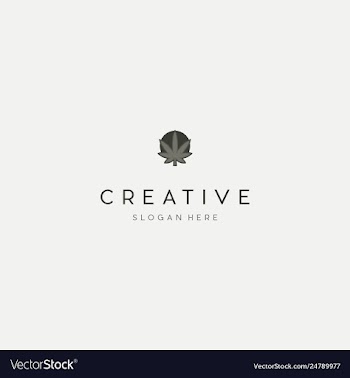 Marijuana leaf cannabis creative business logo vector image