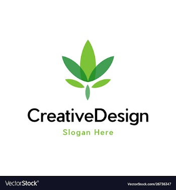 Marijuana leaf creative business logo vector image