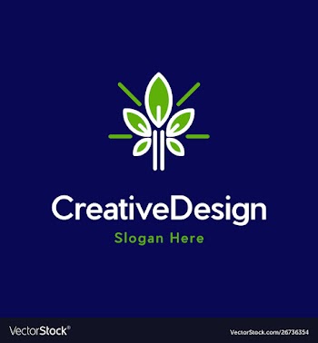 Marijuana leaf creative business logo vector image