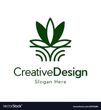 Marijuana leaf outline creative nature logo vector image