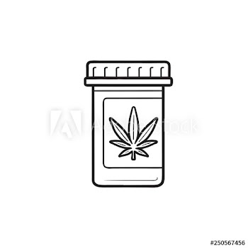 Marijuana or cannabis medicine hand drawn outline doodle icon
