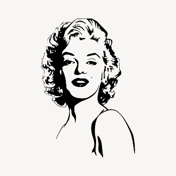 Marilyn Monroe drawing, famous actress | Free Vector - rawpixel