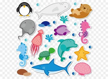 Marine animals collection 