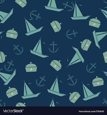 Marine pattern vector image