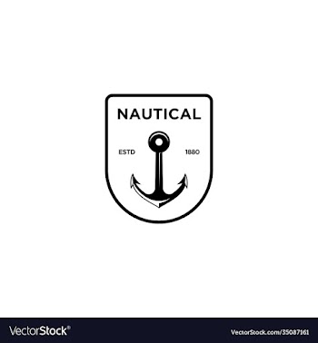 marine retro emblems logo with anchor anchor logo