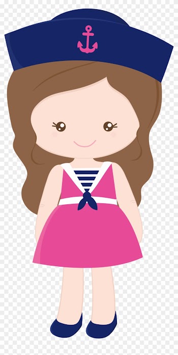 Marinheira - Grafos-navygirl3 - Copia - Minus - Clipart - Nautical Girl Clipart
