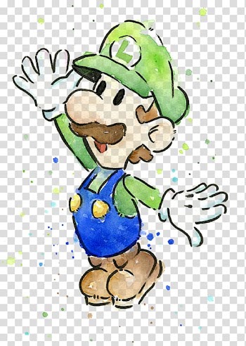 Mario & Luigi: Superstar Saga Mario & Luigi: Superstar Saga Mario Bros. Princess Peach, Watercolor shirt transparent background PNG clipart