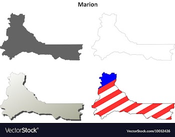 Marion Map Icon Set vector image