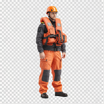 Maritime Safety Officer in Uniform with Lifejacket