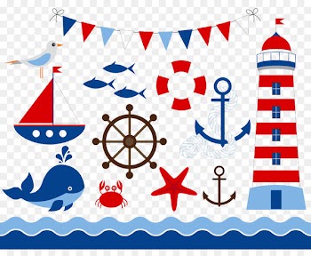 Maritime transport Sailboat Clip art - Red and blue sea supplies 