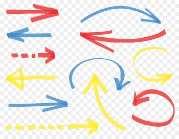 Marker pen Arrow Euclidean vector Drawing - Mark pen hand colored arrows 