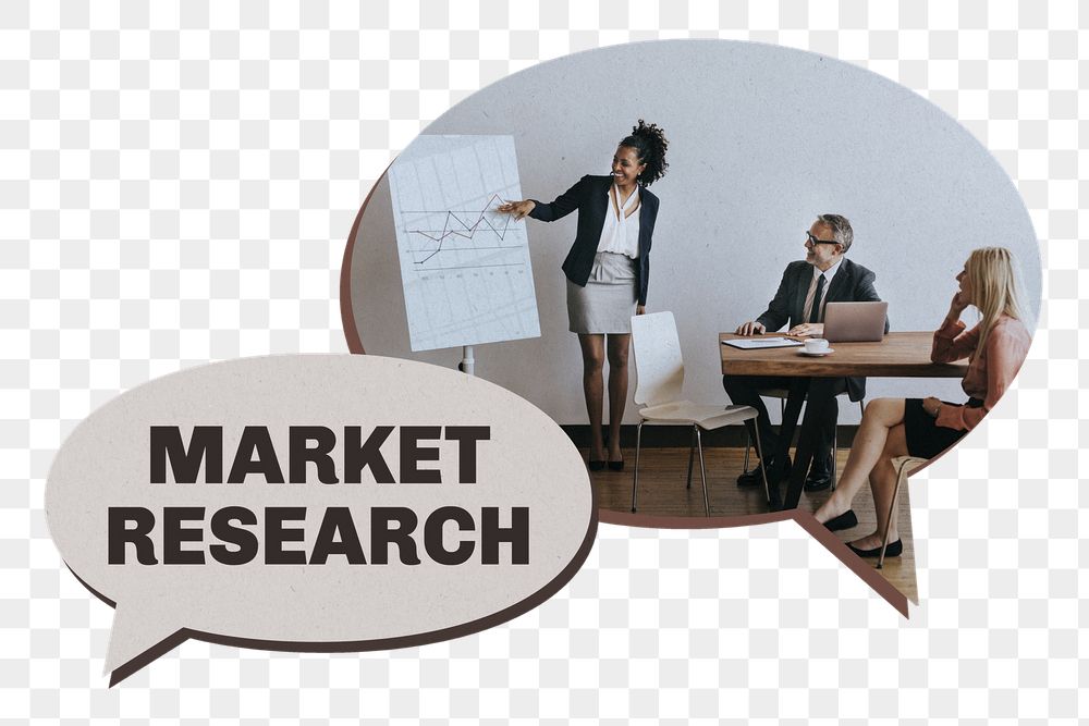 Market research png, business speech | Free PNG - rawpixel