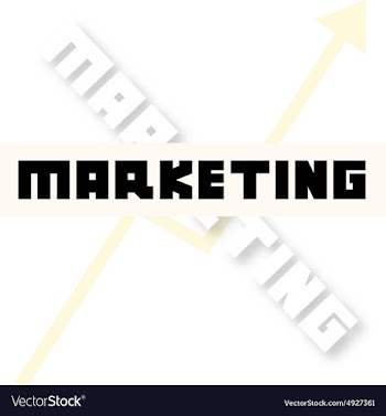Marketing font creative vector image
