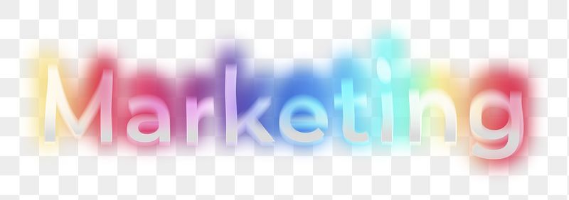 Marketing png word sticker, neon | Free PNG - rawpixel