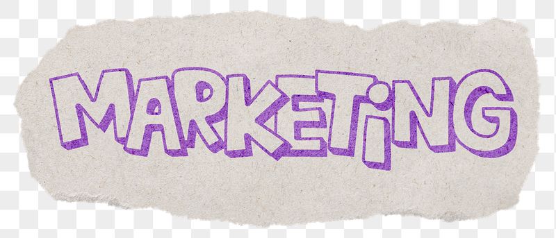 Marketing png word sticker, ripped | Free PNG - rawpixel