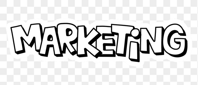 Marketing png word sticker typography, | Free PNG - rawpixel