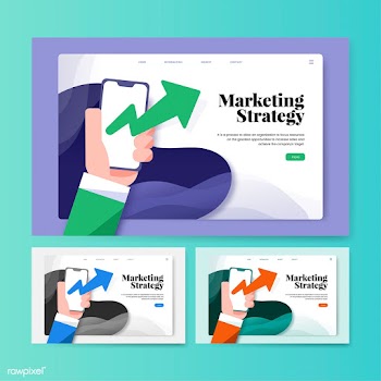 Marketing strategy informational website grap.. | Free stock vector - 458382