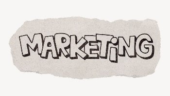 Marketing word sticker, ripped paper | Free PSD - rawpixel