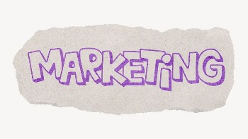 Marketing word sticker, ripped paper | Free PSD - rawpixel