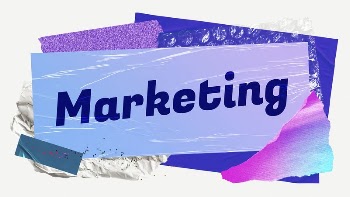 Marketing word typography, aesthetic paper | Free PSD - rawpixel
