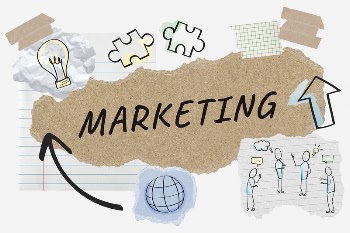 Marketing word typography, business doodle, | Free Photo - rawpixel