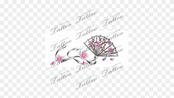 Marketplace Tattoo Japanese Cherry Blossom Fan - Rose Vine Wrist Tattoos