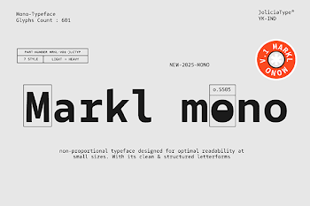Markl Mono - Free Monospaced Font Download | Unique Font Styles