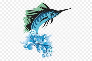 Marlin Fish Euclidean vector Illustration - Vector blue fish 
