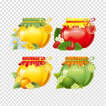 Marmalade Fruit preserves Jar Illustration, Fruit and jars transparent background PNG clipart