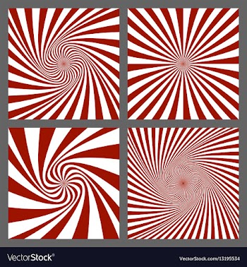 Maroon and white spiral and burst background set vector image
