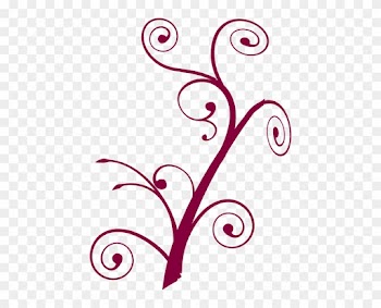Maroon Branch Swirl Clip Art At Clkercom Vector Online - Tree Branch Clip Art
