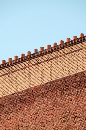 maroon brick wall