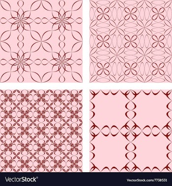 Maroon seamless abstract pattern background set vector image